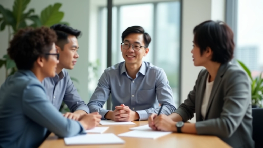 Startup team discussing core business priorities and challenges